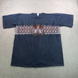 VTG Hang Ten Shirt Men XL Large Blue Faded Single Stitch Surf Skate Made In USA